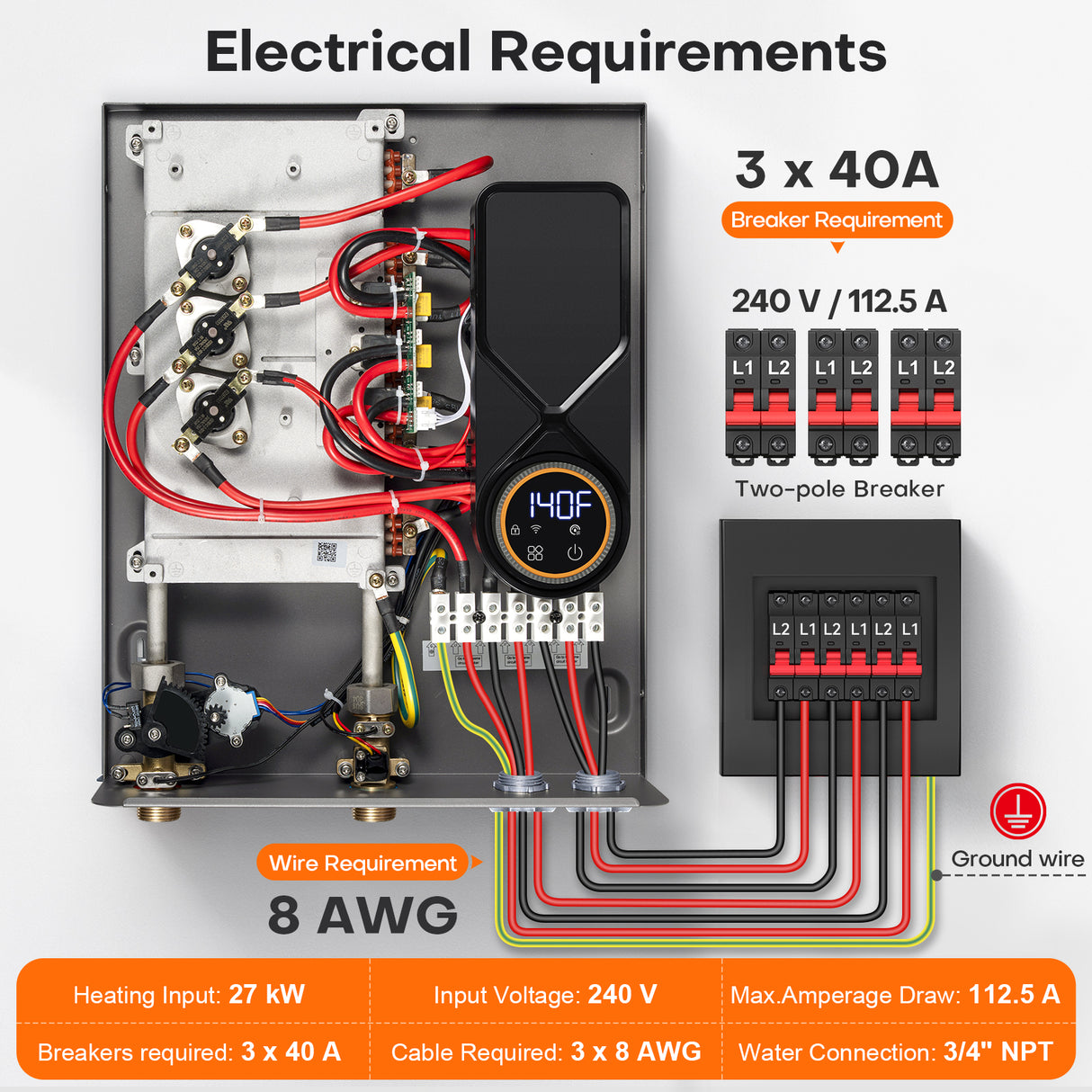 WM27 Plus Smart Whole-House Tankless Electric Water Heater