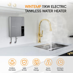 WN11 Gray 240V / 11KW Multiple Water Supply Tankless Electric Water Heater